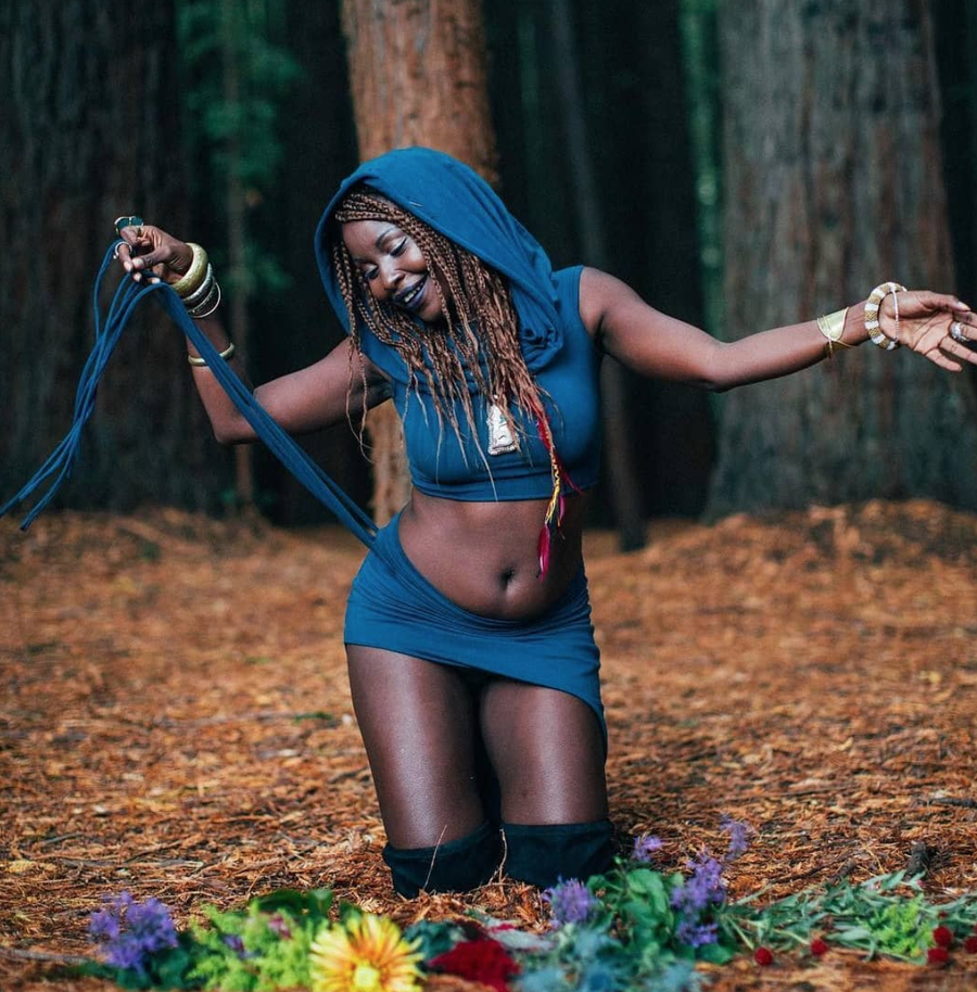 Earth Mama Hoodie Crop Top