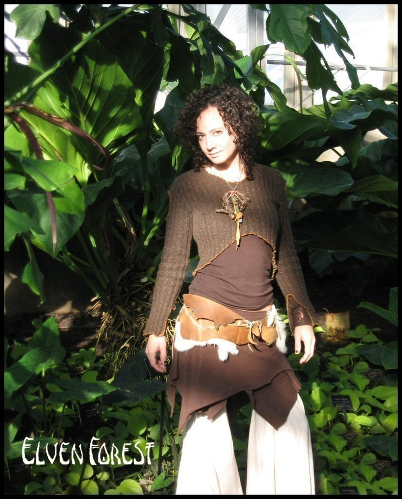 Stretchy Pixie Skirt - in black or brown