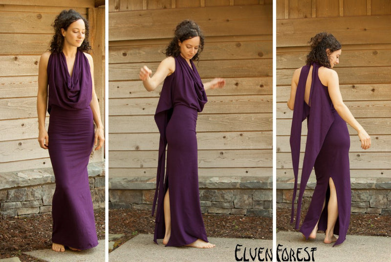 Sabriel Adventure Dress - Elven Forest, Convertible dress, Festival clothing