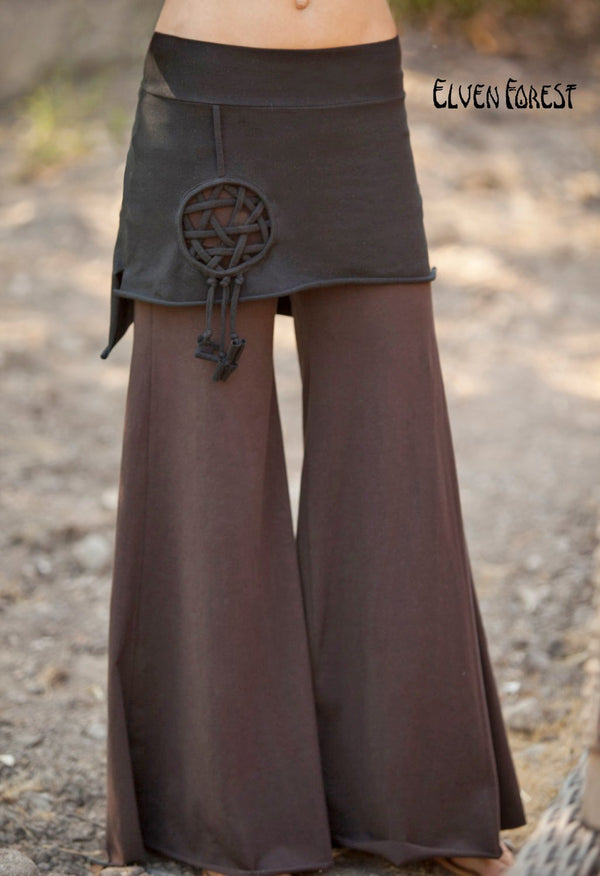 Dream Catcher Star Skirt - Longer Back - Elven Forest, Celtic Knot, Seed of life, Festival Clothing, Gypsy clothing, mini skirt