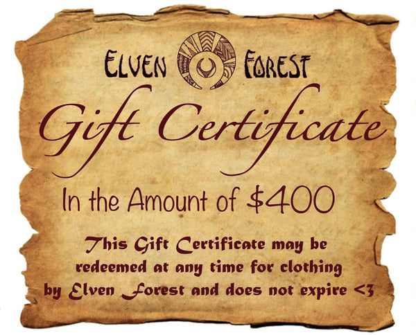 Elven Forest Gift Certificate for $400
