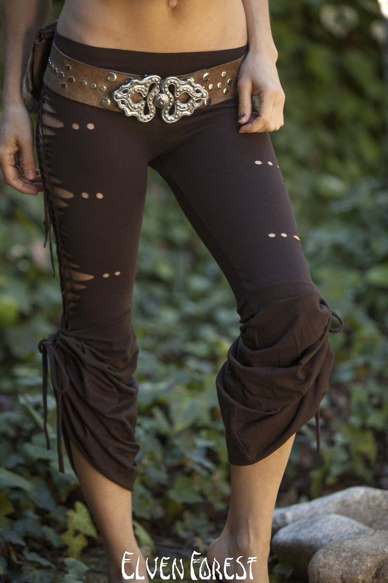 Aiwaya Pants- with simple flares - can wear them down or tie them up ~ Elven Forest Pants