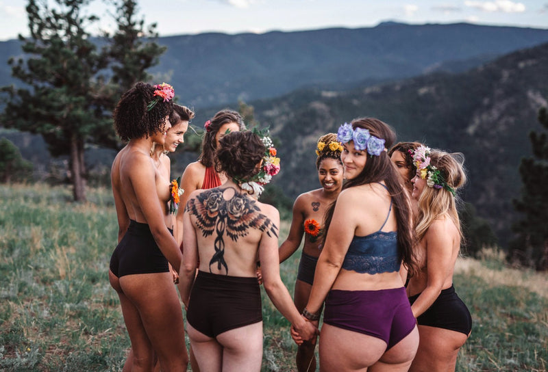 Cheeky High Waisted Hot Shorts  Earthy clothing inspired by fairytale and  festivals as well as by underground communities of artists and travelers.