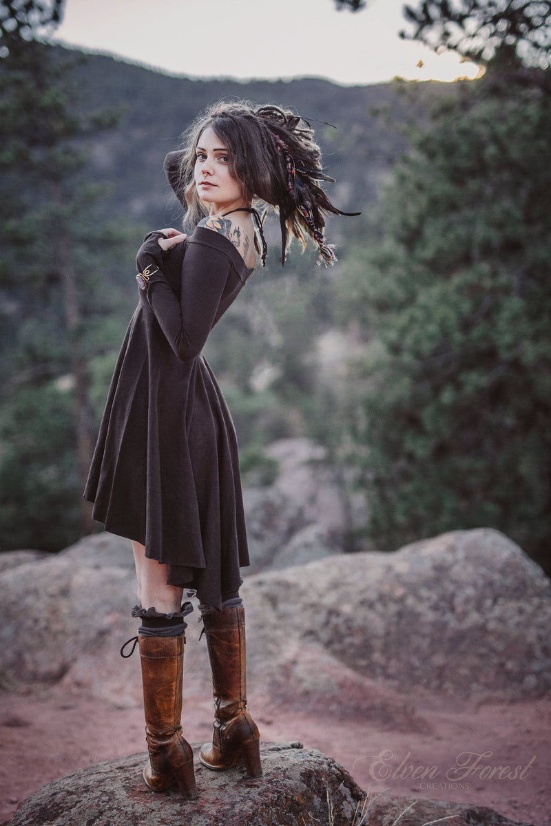 elven fairy dress Fairy Tail-feather Longsleeved Dress