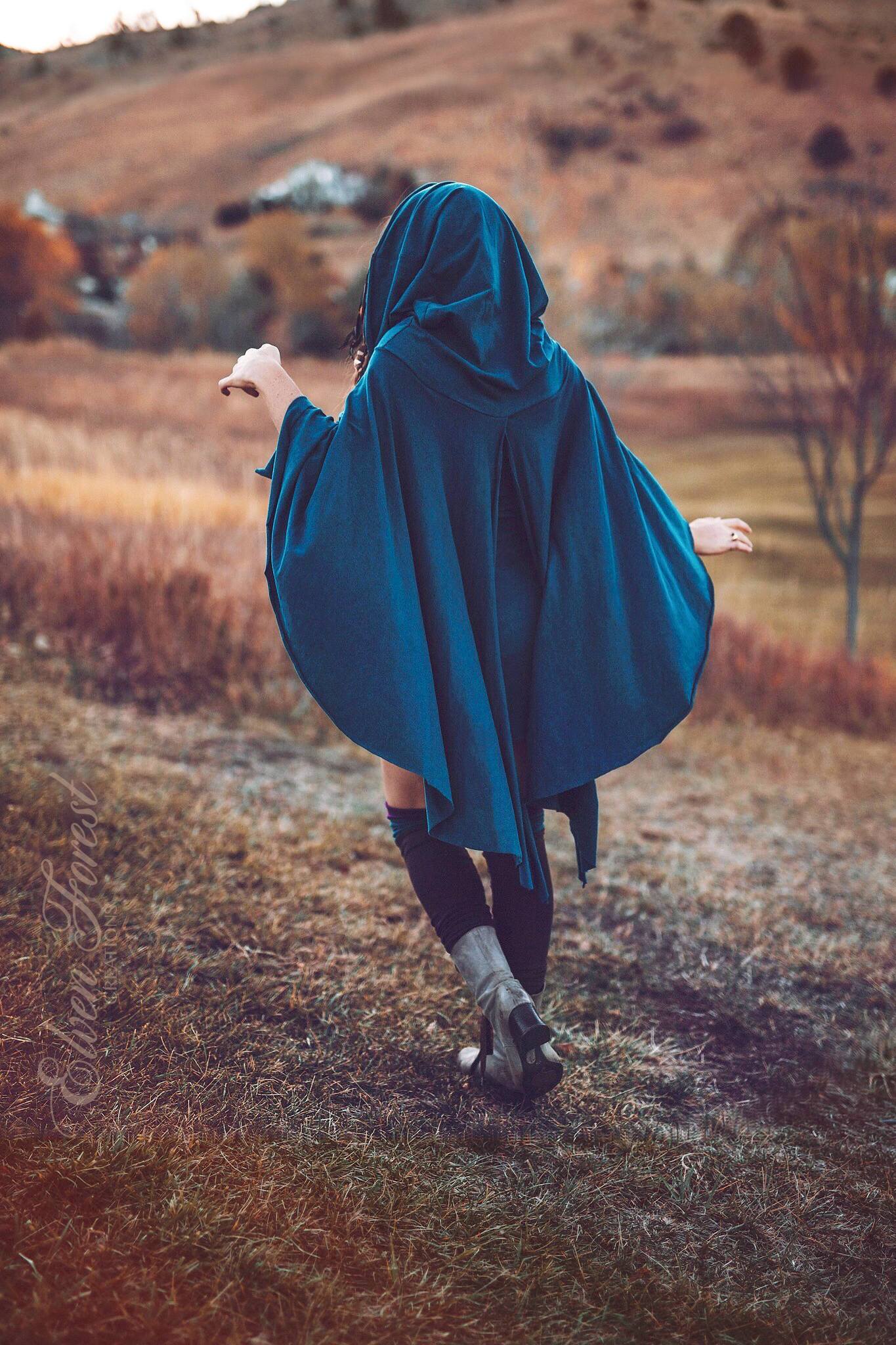 Hooded Cape Mini Dress | Earthy clothing inspired by fairytale and ...