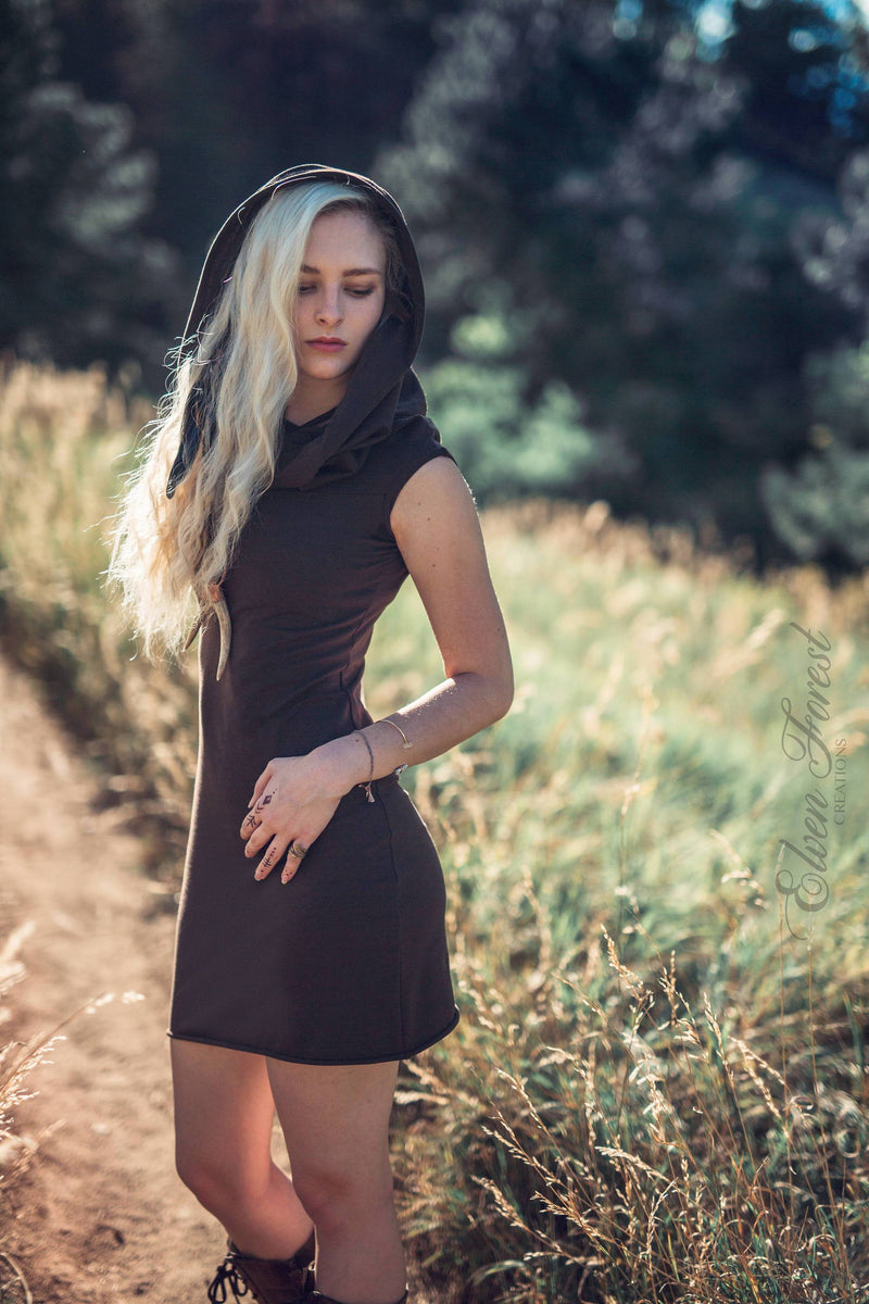 shanti mini dress black Mini Shanti Hoodie Dress