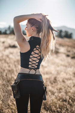 Summer Love Lace-up back tank~ Elven Forest~ Festival clothing