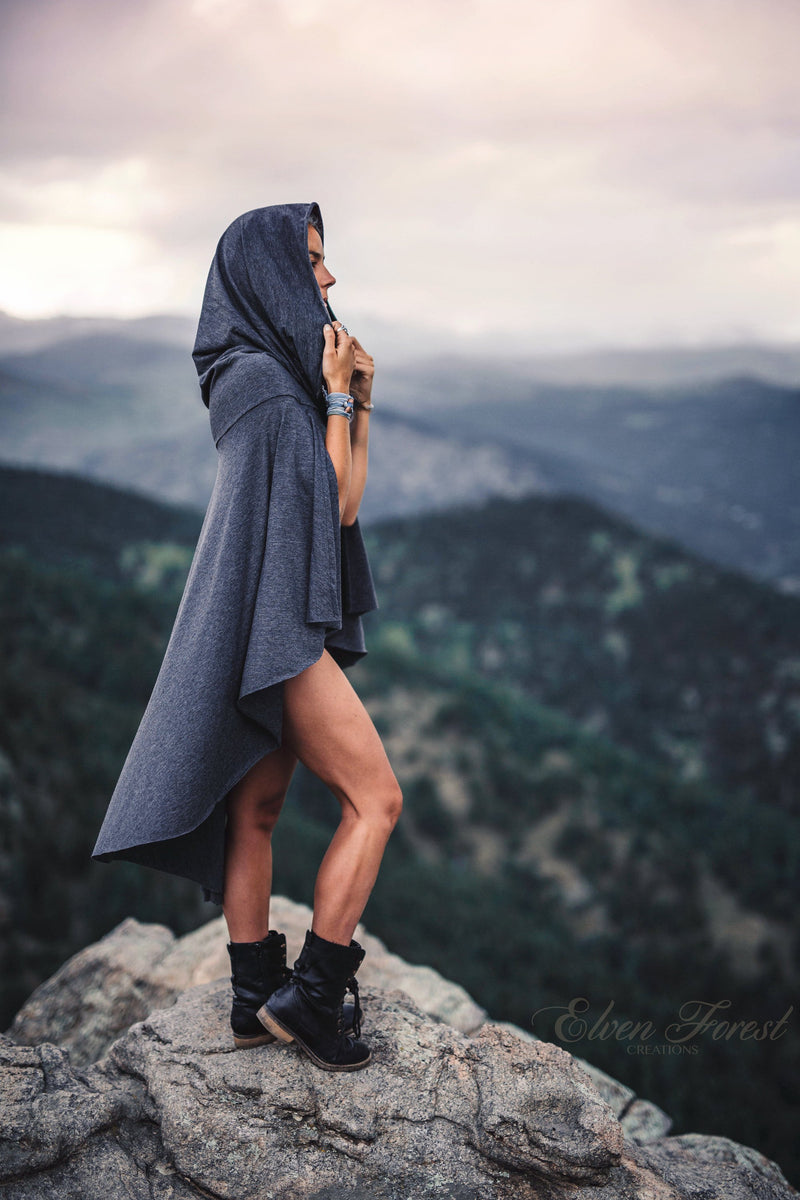 Hooded Cape Onesie ~ Elven Forest, Festival clothing, Goddess Clothing, Burning Man Costume
