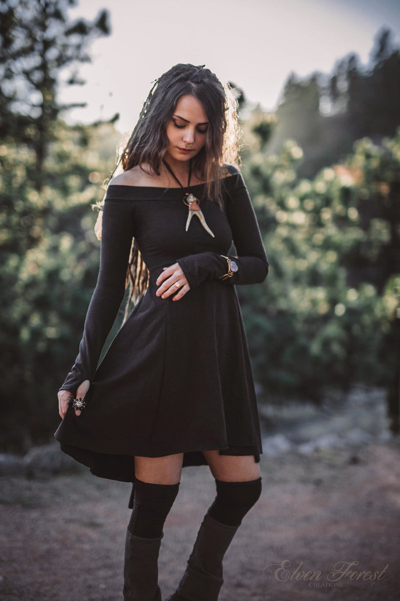 feather dress long sleeve Fairy Tail-feather Longsleeved Dress