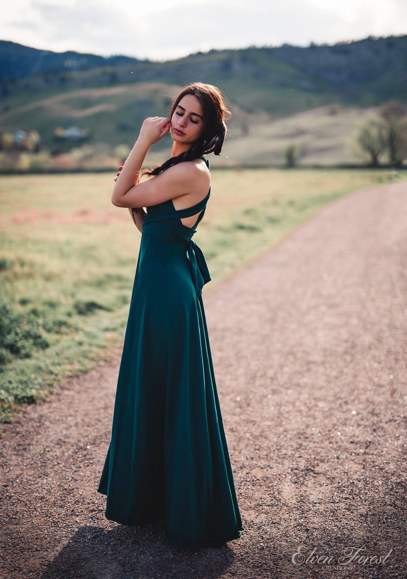Wrap and Tie Gown Forest / Large Wrap and Tie Gown Forest / Large