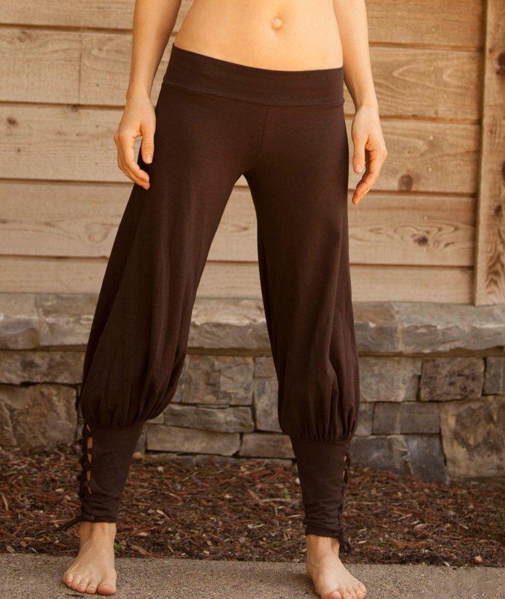 Lace Up Yoga Harem Pant with Cut Out lace up Ankle