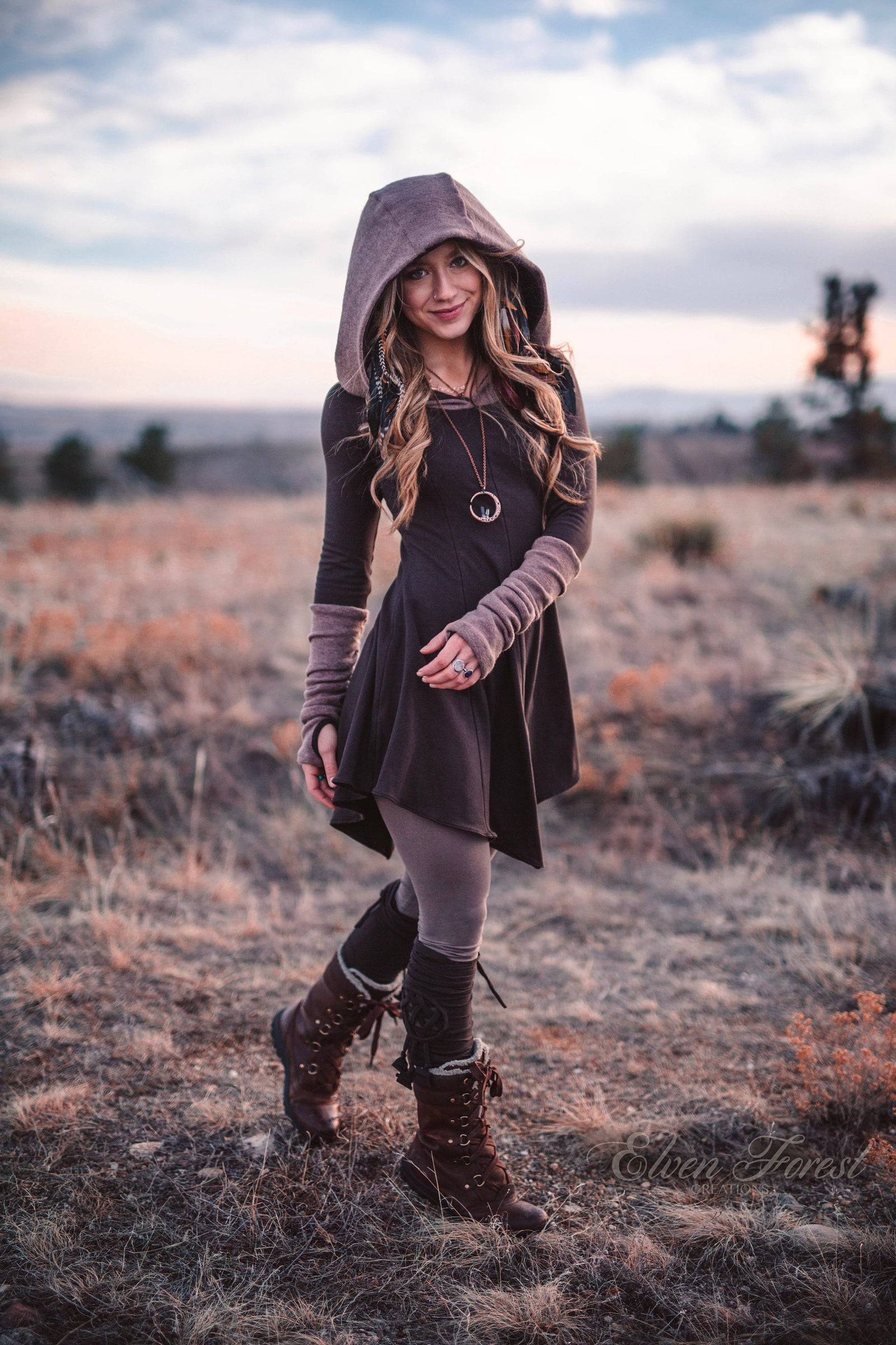 Sweater Warmer Dress Brown-Beige / XS-XL Custom Fit / Single Layer with Fit and Flare Sweater Warmer Dress Brown-Beige / XS-XL Custom Fit / Single Layer with Fit and Flare