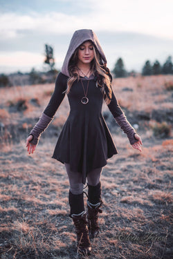 Sweater Warmer Dress Brown-Beige / Xs-xl Custom Fit / Single Layer with Fit and Flare Sweater Warmer Dress Brown-Beige / Xs-xl Custom Fit / Single Layer with Fit and Flare
