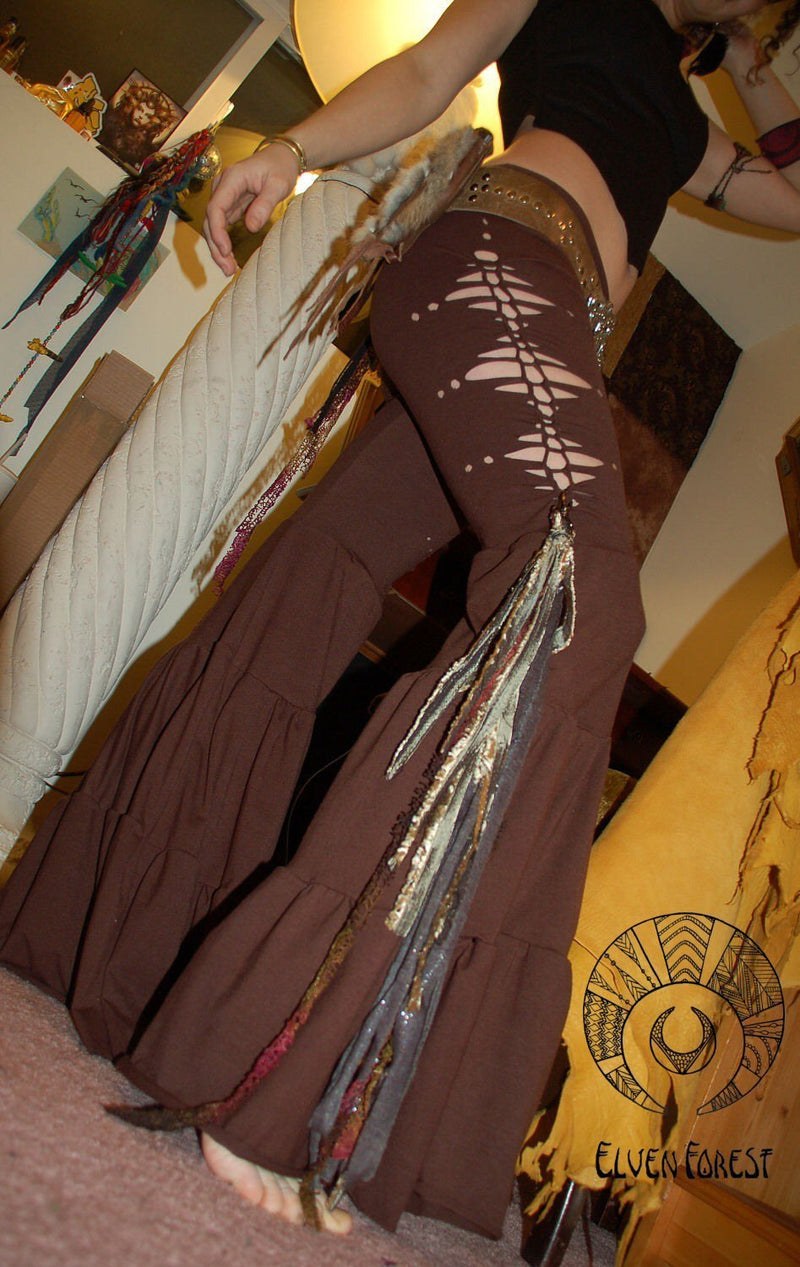 Aiwaya Pants - Elven Forest, Festival Clothing, Goddess Dance Pants