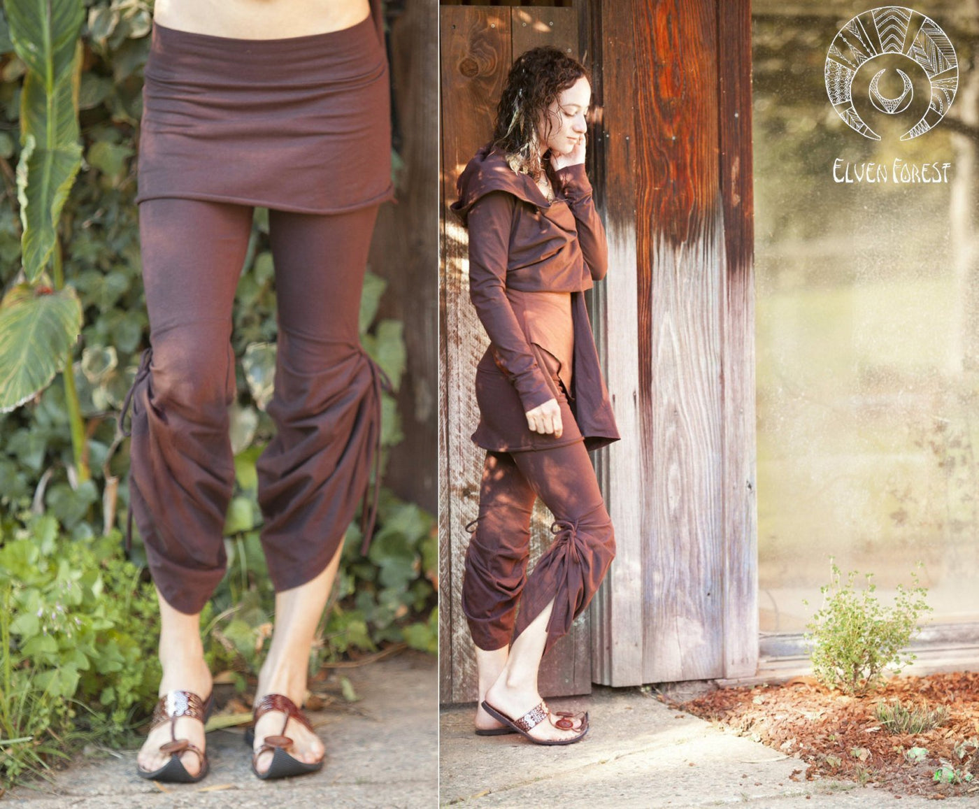 Athena Tie-Up Pants with skirt | Earthy clothing inspired by