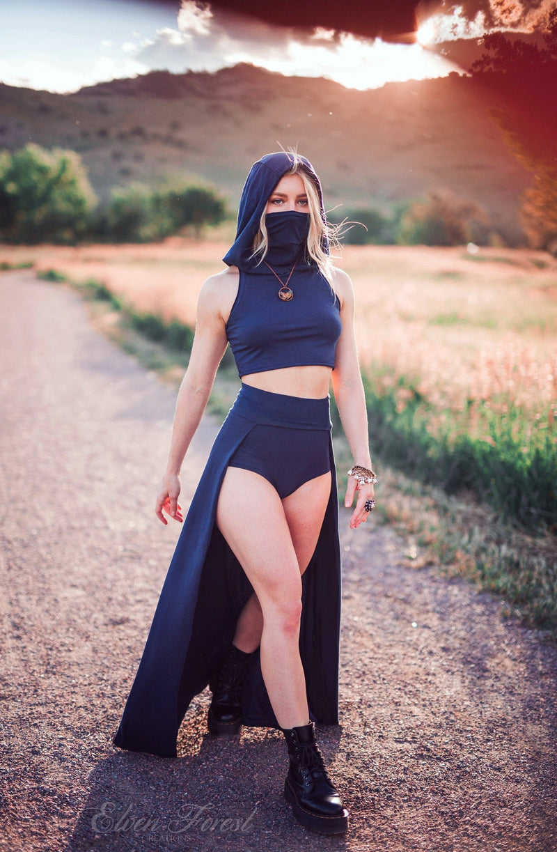 PREMADE Collection: Dust Mask Hoodie Crop Top