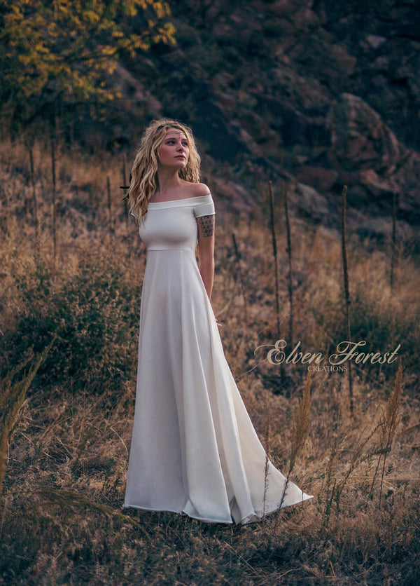 RESERVED Listing for Tannis - Simply Bohemian Wedding Dress with braided details